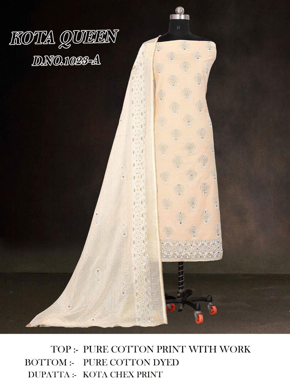 Bipson Kota Queen 1023 Cotton Casual Daily Wear Khadi Print Drees Material Collection